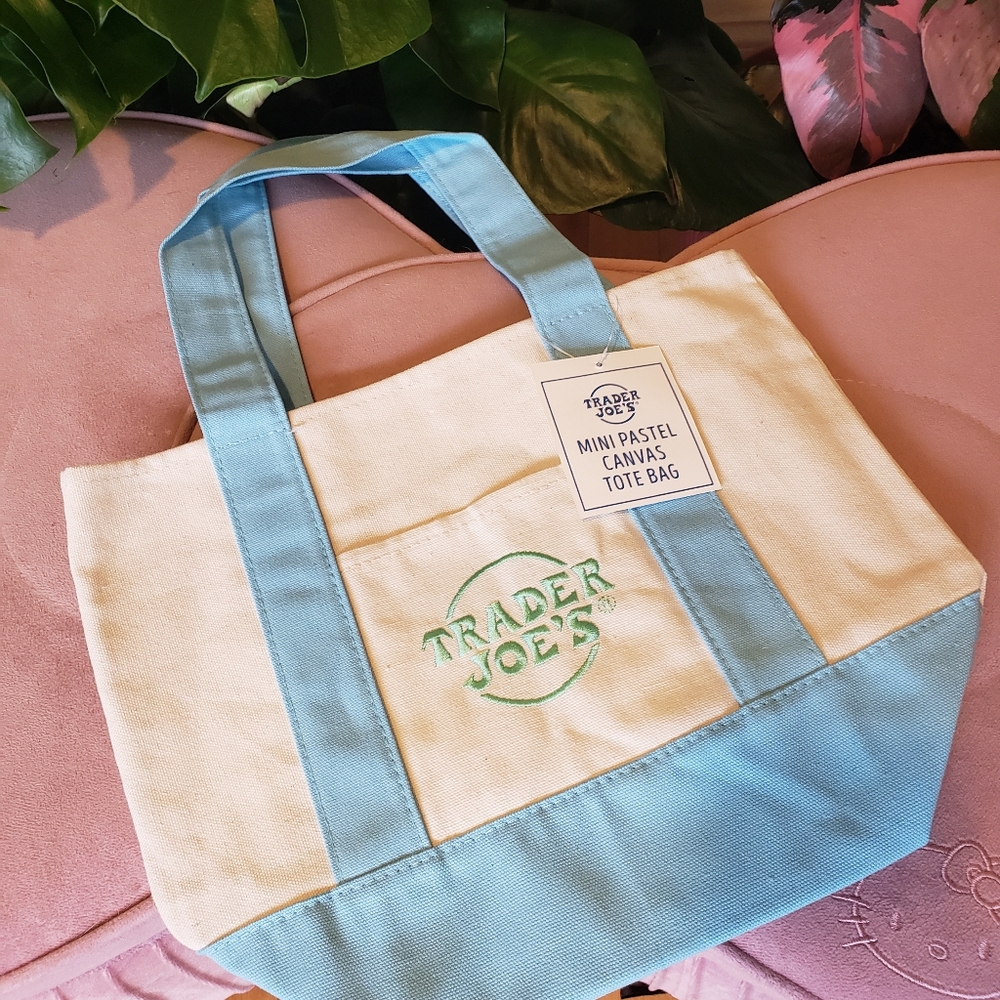 NWT Trader Joe's Limited Edition Mini Tote bag - Blue